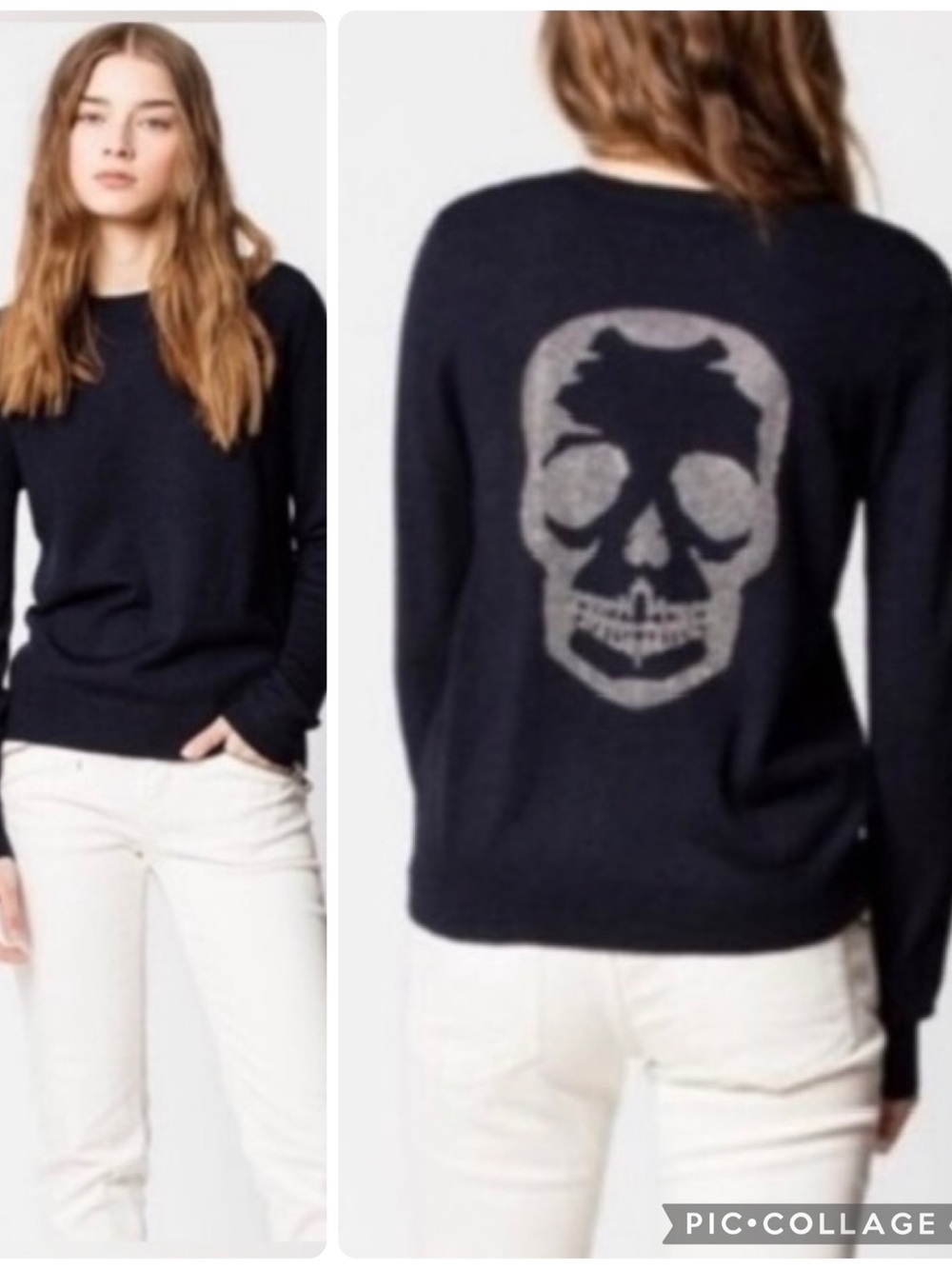 ZADIG & VOLTAIRE Black Miss Studded Sweater